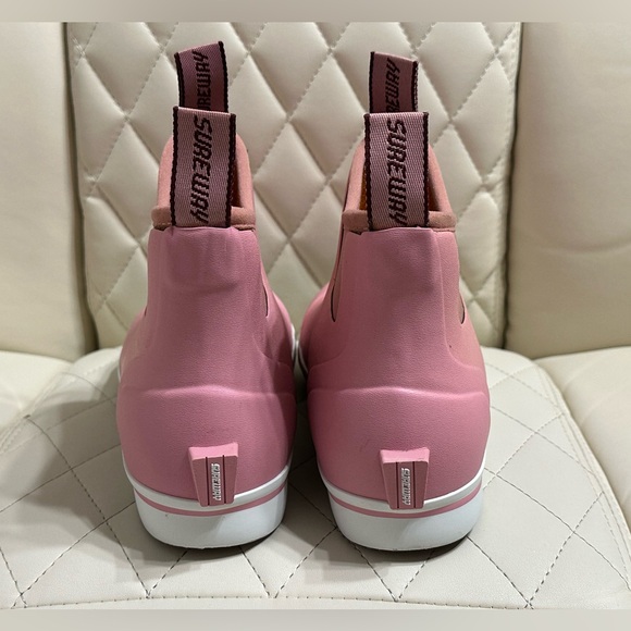 SUREWAY Pink Waterproof slip resistant rubber deck boots size 6 women’s - Picture 9 of 11